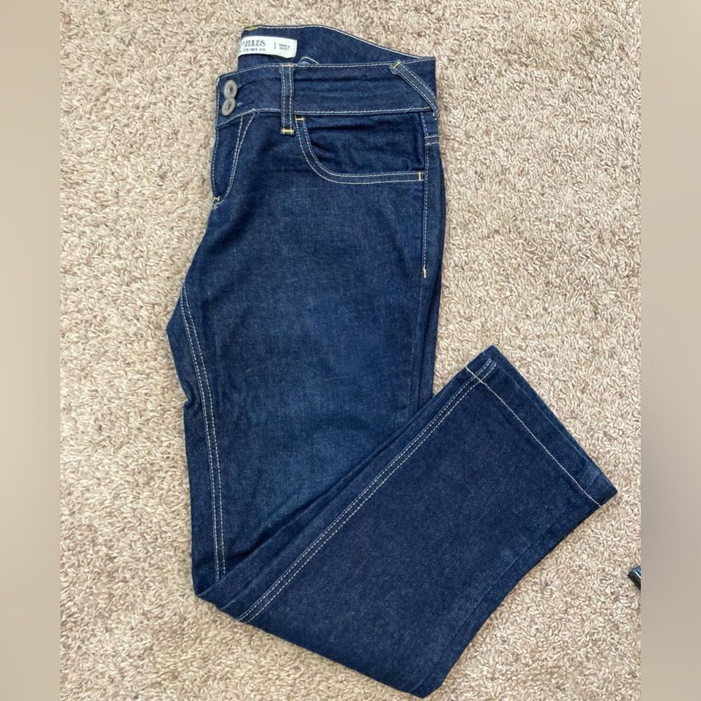 TRF Denim Rules by Zara Dark Indigo Jeans NWOT cropped great pockets